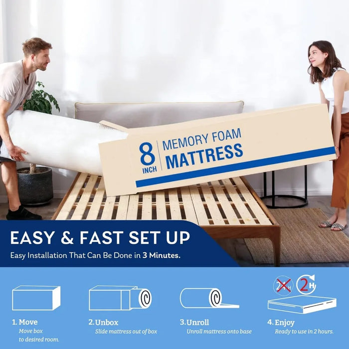 Memory Foam Medium Firm Freight Free Bed 8 Inch Mattresses for Kids Bed Single Size Daybed Individual Bunk Mattress Bedroom Home