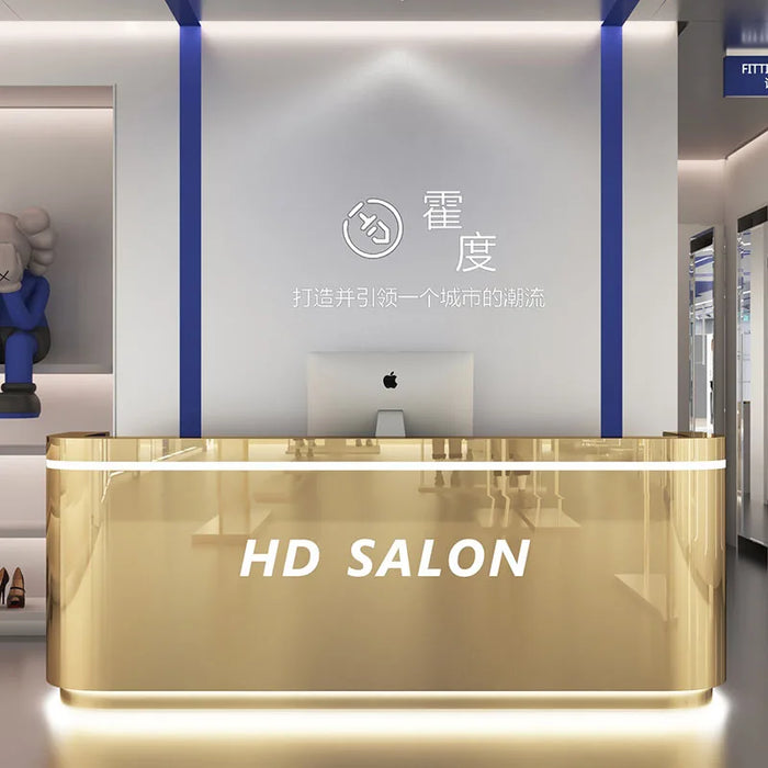 Coffee Executive Reception Desk Cashier Checkout Beauty Office Luxury Reception Desk Supermarket Meuble Caisse Furniture HDH