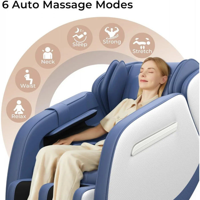 Massage Chair Full Body, 2024 Massage Chair with 8 Fixed Shiatsu Massage Rollers, Zero Gravity Mode, Heater, Bluetooth, Foot Mas