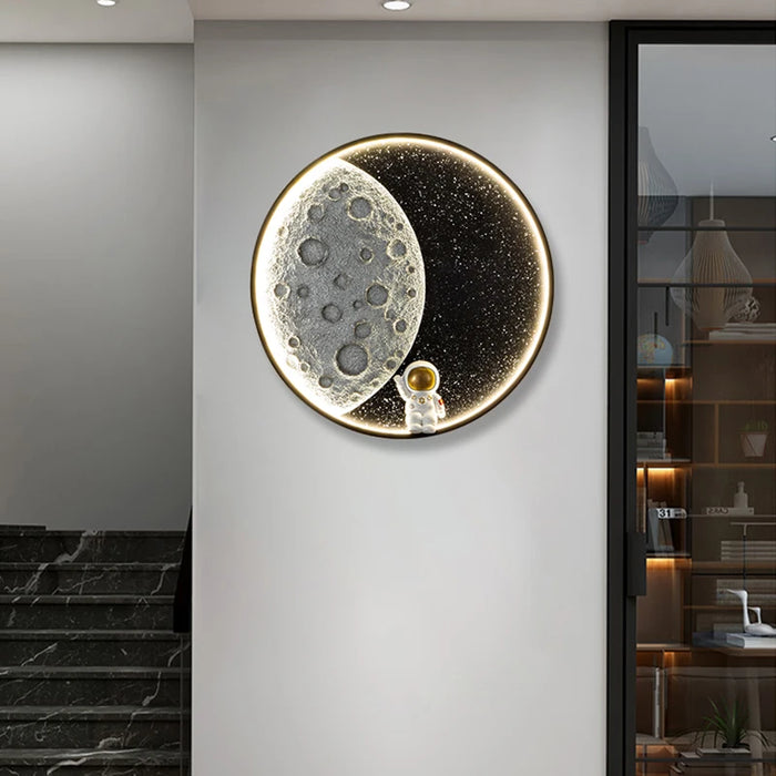 Led Moon Simple Clock Digital Room Calendar Elegant Original Wall Clocks Art Modern Stylish Funny Horloge Home Decor Interior