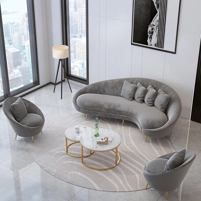 Sectional Set Sofa Living Room Lazy Gaming Office Curved Modern Puff Sofa Arm Couches Accent Wohnzimmer Sofas Home Furniture