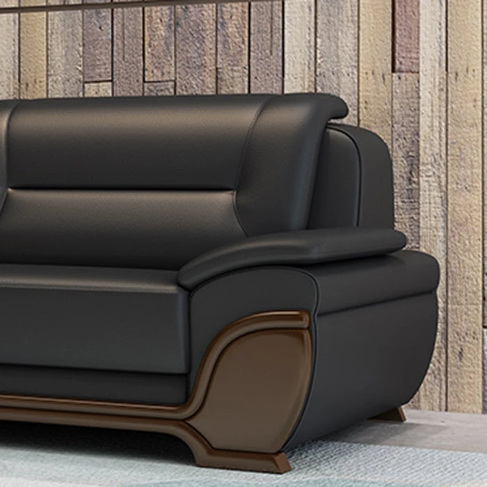 Vintage Leather Sofa Organizer Minimalist 3 Seater Luxury Couch Adults Wooden Ergonomic Divani Soggiorno Living Room Furniture