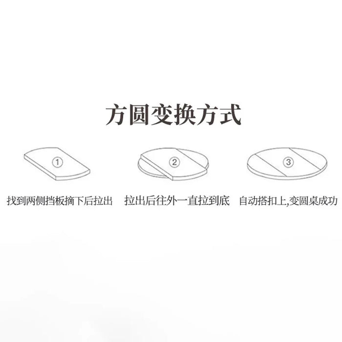Chinese Style Eating Dining Table Induction Household Telescopic Dual Use Dining Table Set Mesa Comedor Kitchen Furniture QF50DT