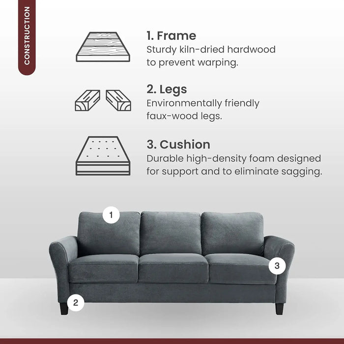 Austin Sofas, 80.7" W x 31.1" D x 32.3" H, Dark Grey