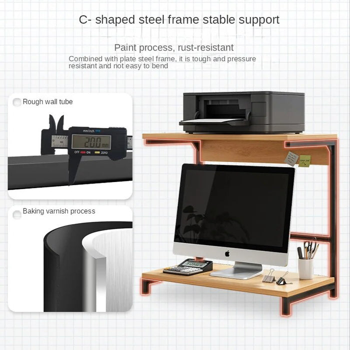 Desktop Storage Rack Computer Printer Desk Stand Shelf Table Desktop Furniture Organizer Support Holder Office Gamer Bookshelf