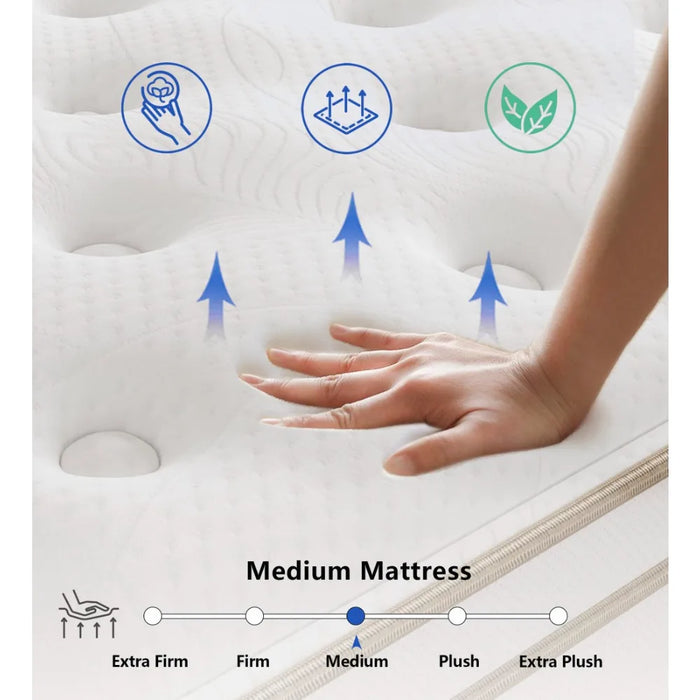 2024 New 10 Inch Memory Foam Spring White Mattress
