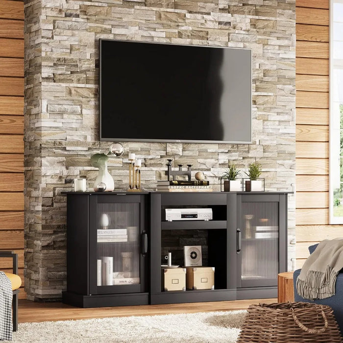 Tv Stand Living Room Furniture TV Console Cabinet With Storage Open Shelves Entertainment Center for Living Room and Bedroom Ps5