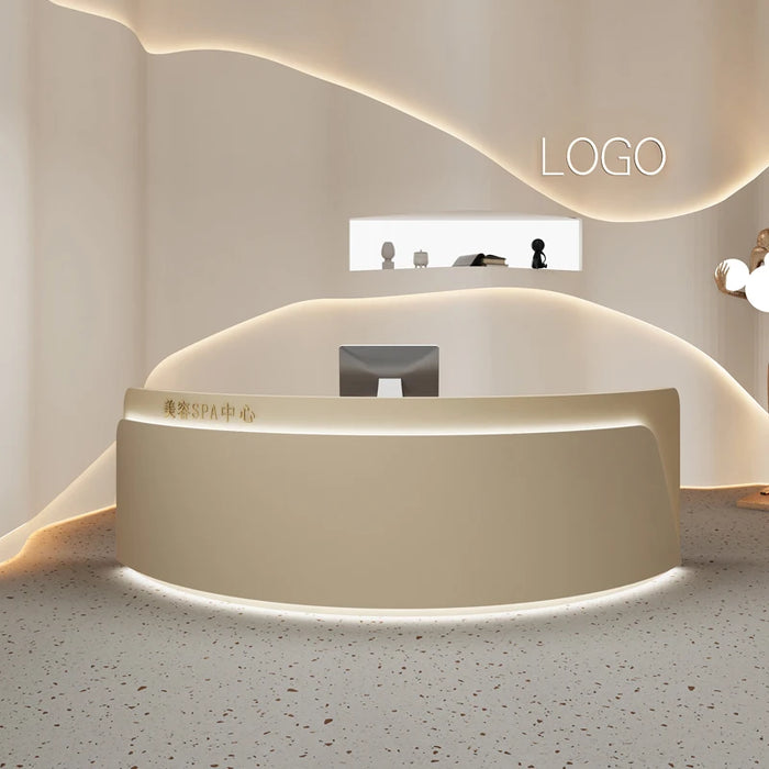 Beauty Salon Luxury Reception Desk Modern Consul Barbershop Stand Reception Desk Counter Checkout Bureau Meuble Bar Furniture