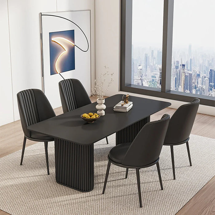 Black Organizer Dining Table Minimalist Design Hotel Lobby Dining Table Center Legs 75cm Muebles De Cocina Outdoor Furniture
