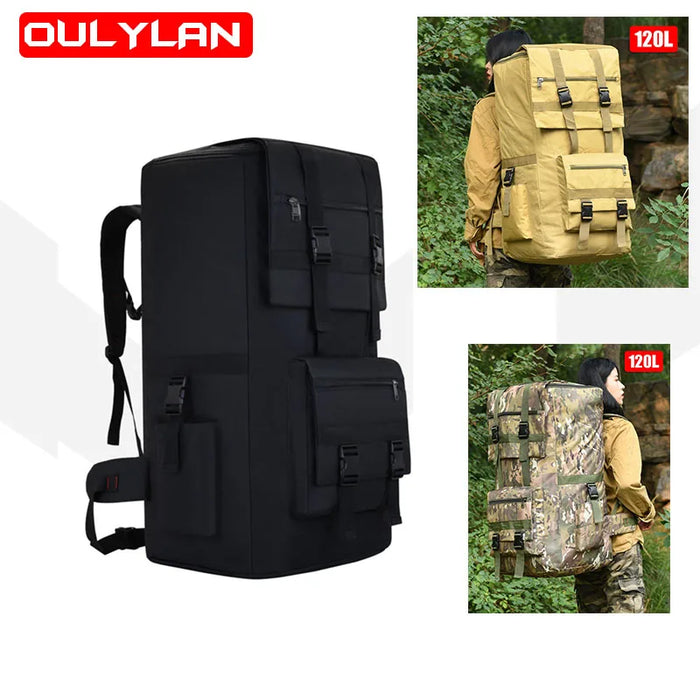 Super Camping120L Travel Backpack Men's Army Military Outdoor Tactical Rucksack Luggage Bag Sports Mountaineering Hiking Bags