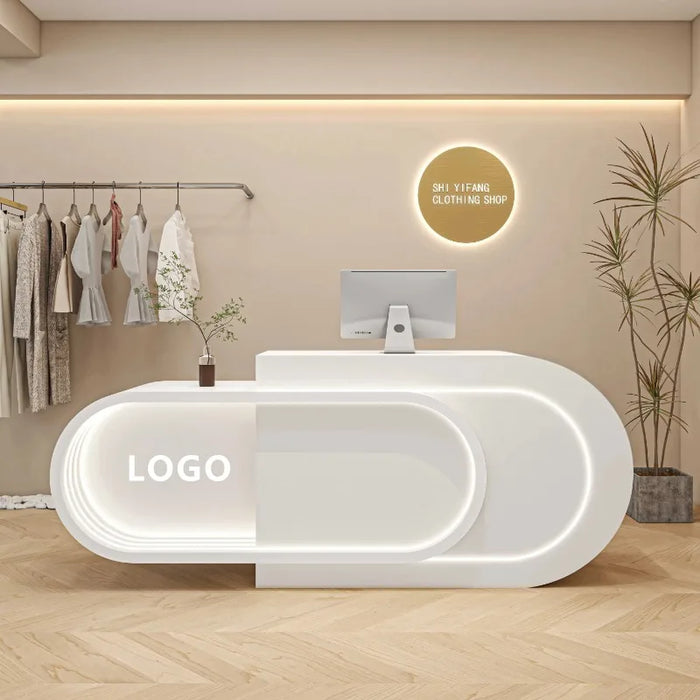 Modern Reception Desk Restaurant Beauty Wooden Service Desk Church Pulpit Gaming Siting Bar Tableau Entreprise Desk Furniture