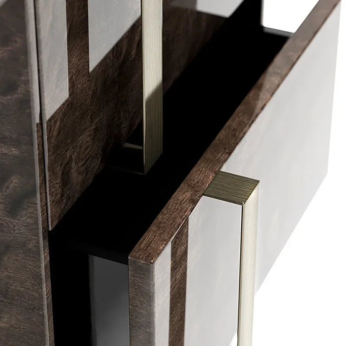 Italian style minimalist solid wood desk villa designer modern light luxury large office desk