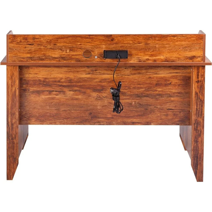 Eleanor Executive Desk Wood Grain Golden Cherry Freight Free Table Study Writing Office Furniture