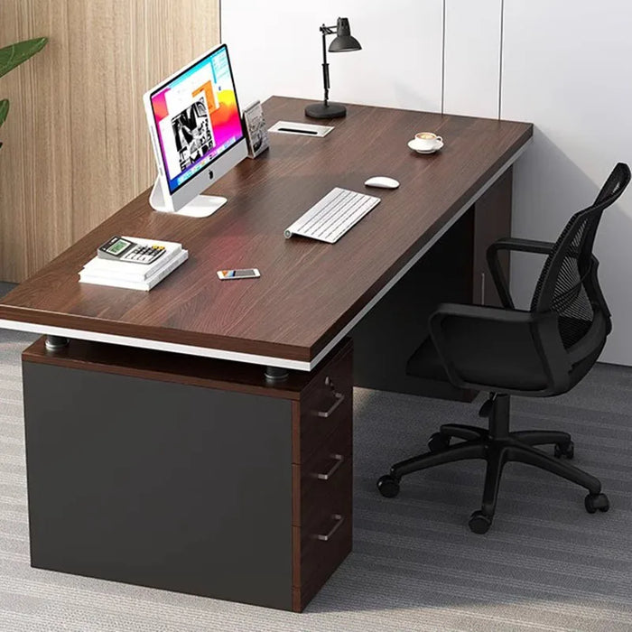 Waterproof Big Computer Table Brown Low Price Wooden Reading Computer Desks Executive Writing Escritorios De Ordenador Furniture