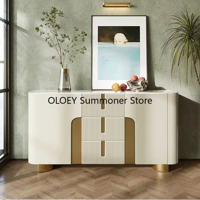 Modern Minimalist Sideboard Buffet Slate Cupboard Entrance Hall Console Table Kitchen Coffee Tables Aparador Kitchen Furniture