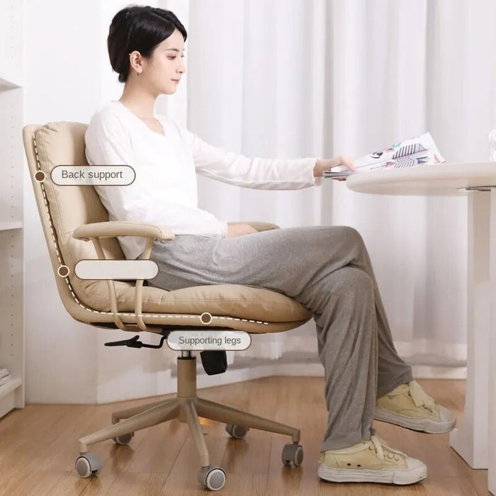 JOYLIVE Home Soft Bag Armrest Computer Chair Adjustable Comfortable Office Chair Multi-functional Rotatable Learning Chair 2023