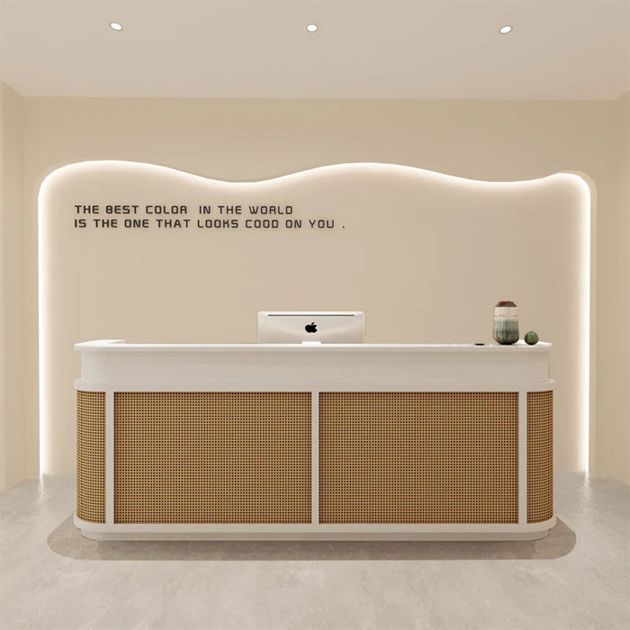 Check Out Reception Desk Lectern Counter Information Luxury Supermarket Reception Desk Podium Comptoir Caisse Bar Furniture