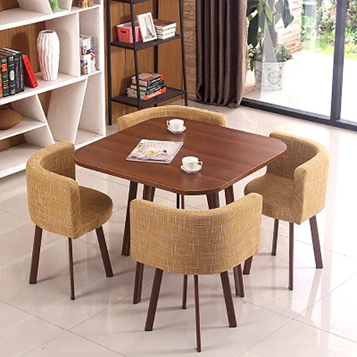 Kitchen Round Dining Table Set 4 Chairs Office Luxury Dining Table Solid Wood Muebles Para El Hogar Room Furniture GPF50YH