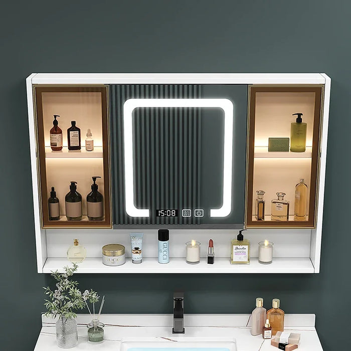 Mirror Storage Bathroom Cabinets Wall Lights Open Corner Mirror Sink Cabinet Vanity Kitchen Toilet Meuble Salle De Bain Shelves