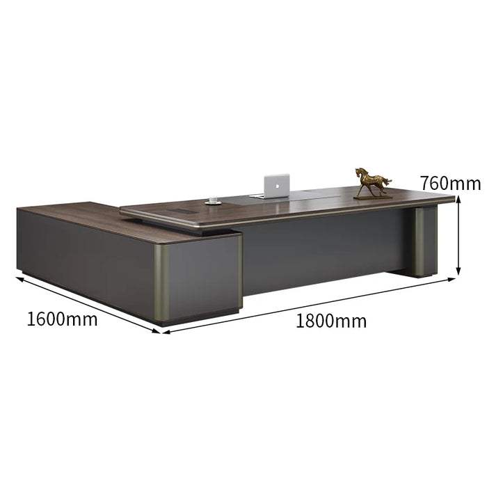 Grand Boss Desk Luxury Simple Modern Combination Desk Furniture Business Square CEO Large Class Single Person Office Desk