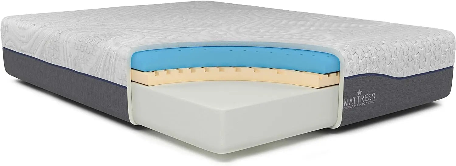 Revive Gel Memory Foam Mattress Fiberglass Free, 12 Inch , Queen