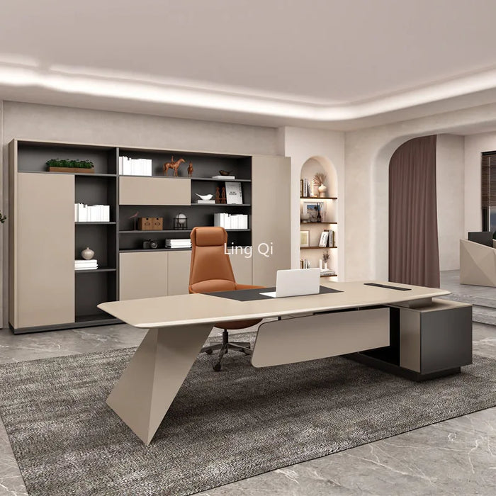 Designer Vanity Office Desk L Shaped Reception High Quality Boss Computer Desk Organizer Unique Mesa Escritorio Office Furniture