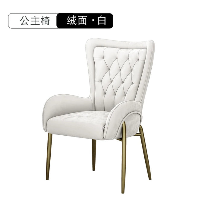 Warm White Vienna Dining Chairs Modern Luxury Metal Ergonomic Throne Lounge Chair Mobile Designer Sillas De Comedor Furniture