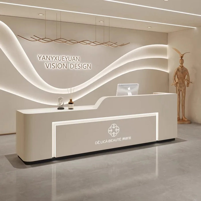 Luxury Modern Reception Desks Office Barbershop Mobile Bar Counter Checkout Register Conference Comptoir Caisse Bar Furniture