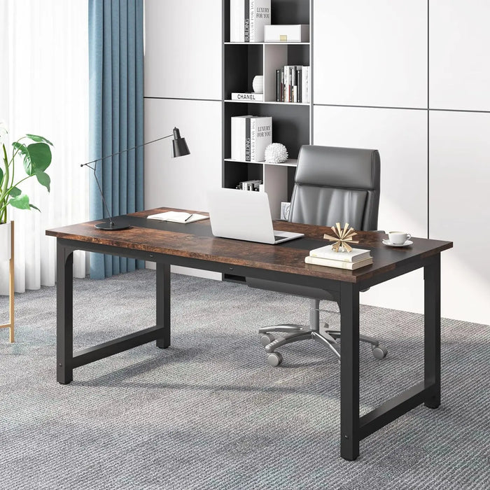 Tribesigns 63” Executive Desk, Large Office Computer Desk with Thicken Frame, Modern Simple Workstation Business Furniture