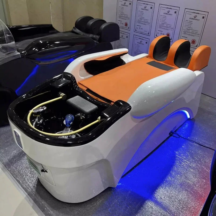 Professional Hairdressing Shampoo Chair Beauty Salon Washbasin Lying Electric Salon Bed Cadeiras Barber Salon Furniture GY50GP