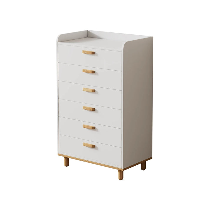 Modern Simple Style White Modern Six-Drawer Chest for Bedroom, Living Room Dressers for Bedroom Furniture Vanity Table