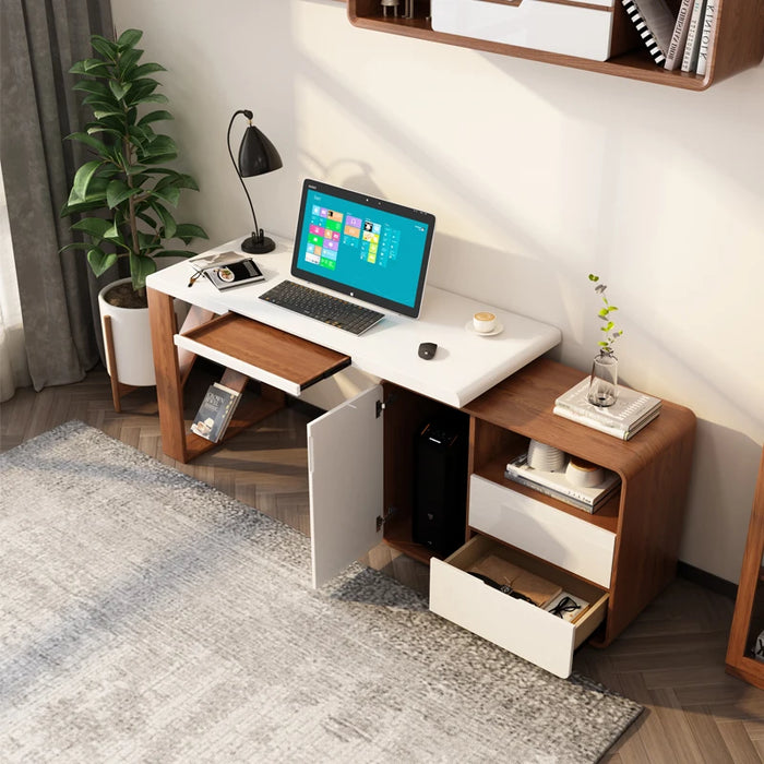Modern Office Furniture Professional Extendable Wooden Stand Executive Office Desk Computer Table