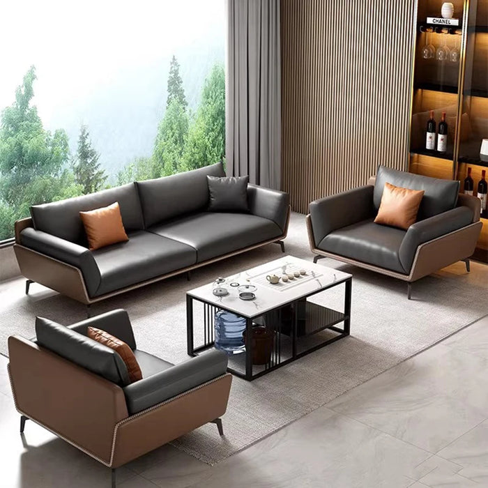 Nordic Modern Sofa Leather Living Room Luxury Corner Recliner Theater Couch Sofas Bedroom Patio Wohnzimmer Sofas Furniture DWH
