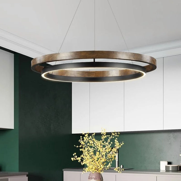 Nordic light luxury minimalist chandelier dining room chandelier LED bedroom living room modern ring light