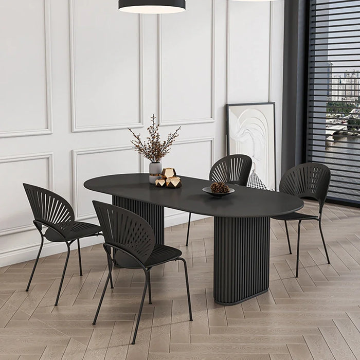Black Organizer Dining Table Minimalist Design Hotel Lobby Dining Table Center Legs 75cm Muebles De Cocina Outdoor Furniture