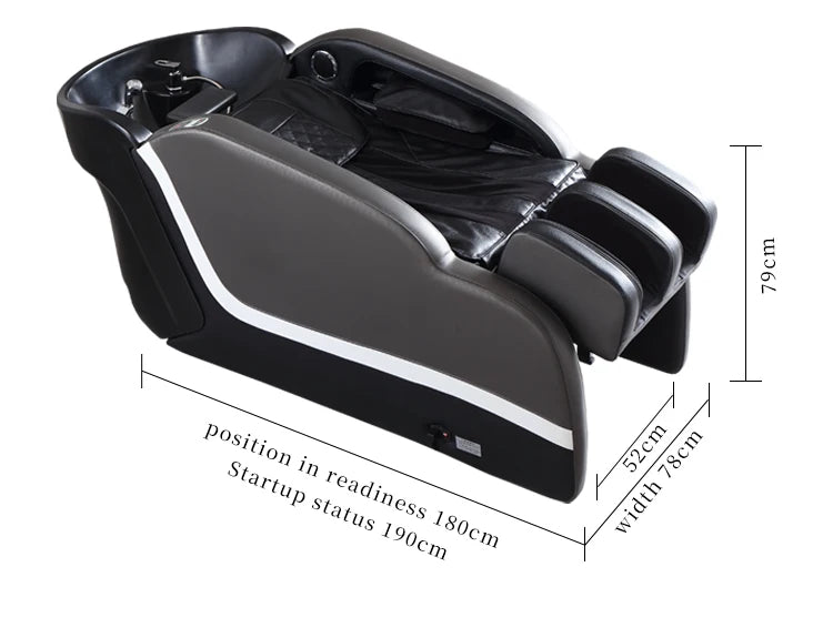 Foshan Factory Modern High Quality Luxury Comfortable Hair Salon Massage Shampoo Chair With Bowl AM1