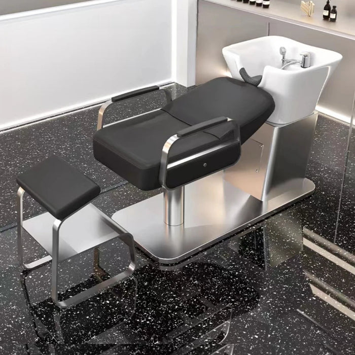 Hair Salon Hairdressing Shampoo Chairs Recliner Bed Head Spa Barber Shop Shampoo Chairs Shower Cadeira Salon Furniture QF50SC