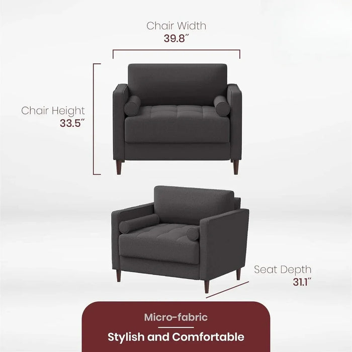 Armchair Home Furniture 39.8" W X 31.1" D X 33.5" H Relaxing Chair Chairs for Living Room Furniture