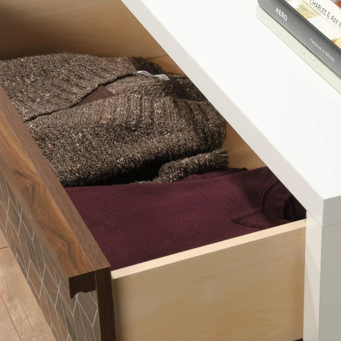 Dresser, L: 60.71" X W: 17.48" X H: 31.06", Soft White Finish, Dresser