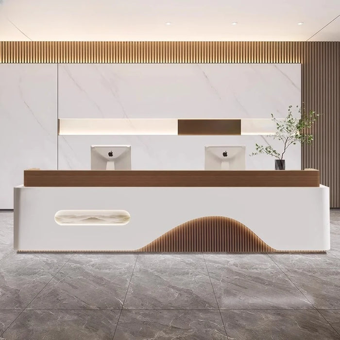 Commercial Service Reception Desks Pulpit Cashier Checkout Mobile Reception Desks European Bureau Meuble Modern Furniture