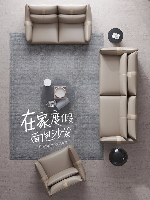 Fabric Sofa Large Living Room Modern Simple and Light Luxury Imported Flannel Sofa