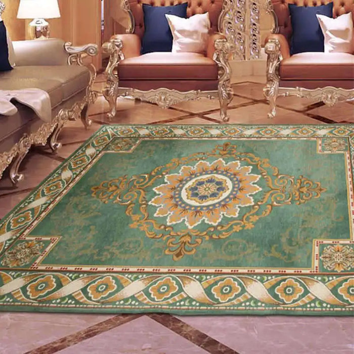 Classic Jacquard Carpet For Living Room Europe Red Carpet Rug Home Bedroom Kids Room Floor Mat Bedside Decor Weave Rug Alfombra