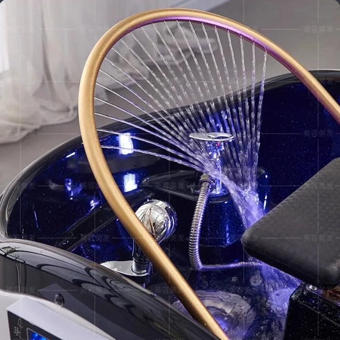 Head Massager Shampoo Chair Stylist Luxury Hairstylist Shampoo Chair Wash Hair Salon Spa Relaxing Beauty Salon Cadeira Furniture