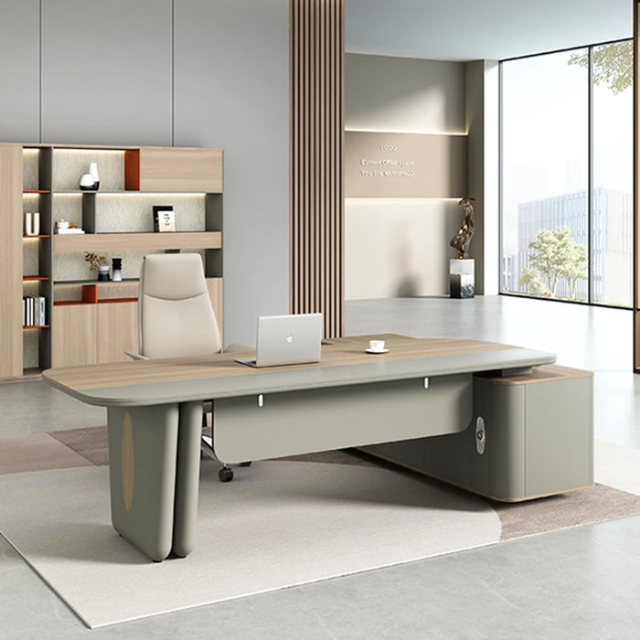 Reception Executive Office Desk Corner L Shaped Drawers European Long Computer Desks Floor Storage Mesa De Escritorio Furniture