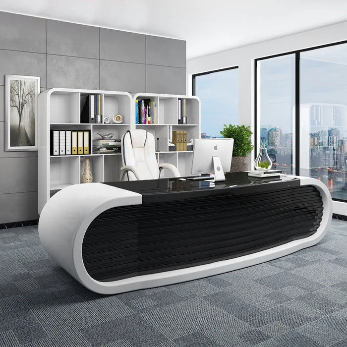 Office Furniture Boss Desk Simple Modern Arc Paint Desk