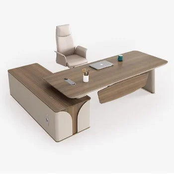 Liyu High End Commercial Furniture Unique Modern Design Office Furniture General Manager Wooden Executive Table Desk Elegant