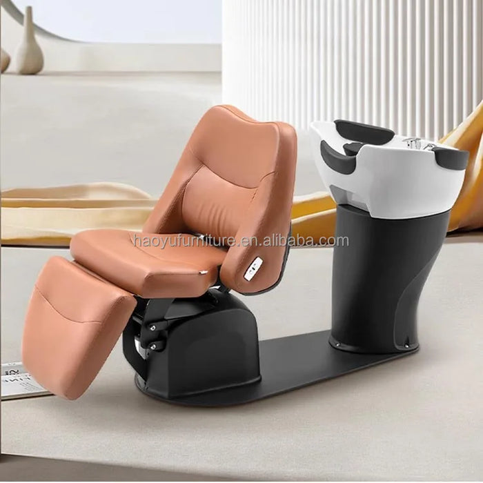 luxury head massage shampoo chair electric adjustable shampoo chair for customization