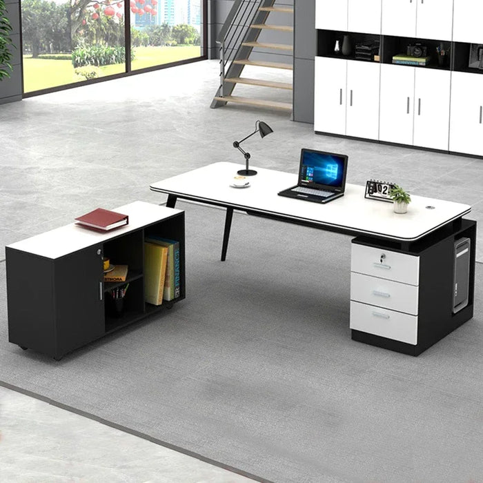 Bookshelf Storage Office Desk Standing Shelf Drawers Executive Computer Desks Writing European Mesa De Computador Furnitures