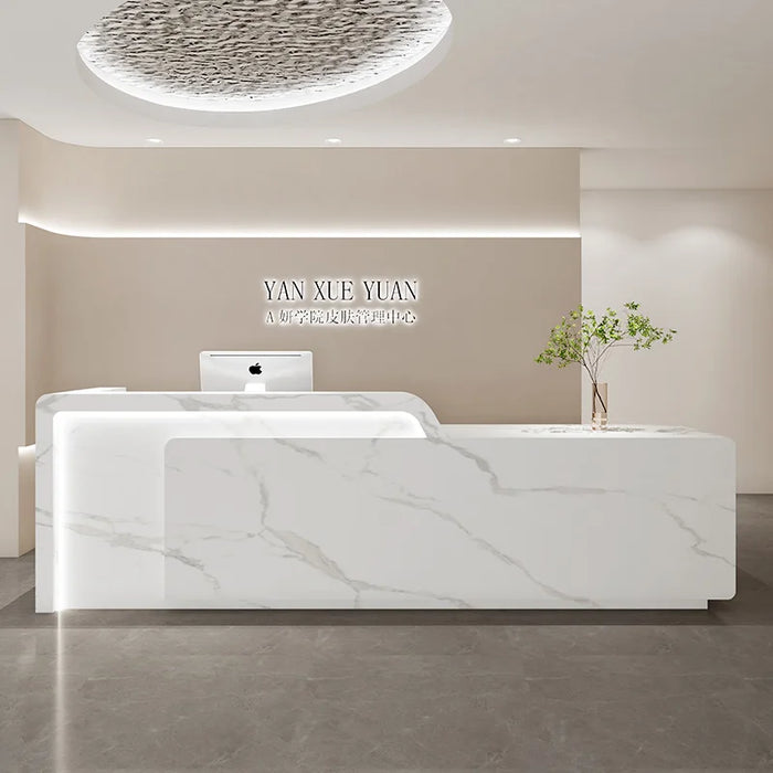 Reception Counter Desk Parental Advisory Luxury Front Desk Reception Cafe Counter Information Mesa De Escritorio Furniture