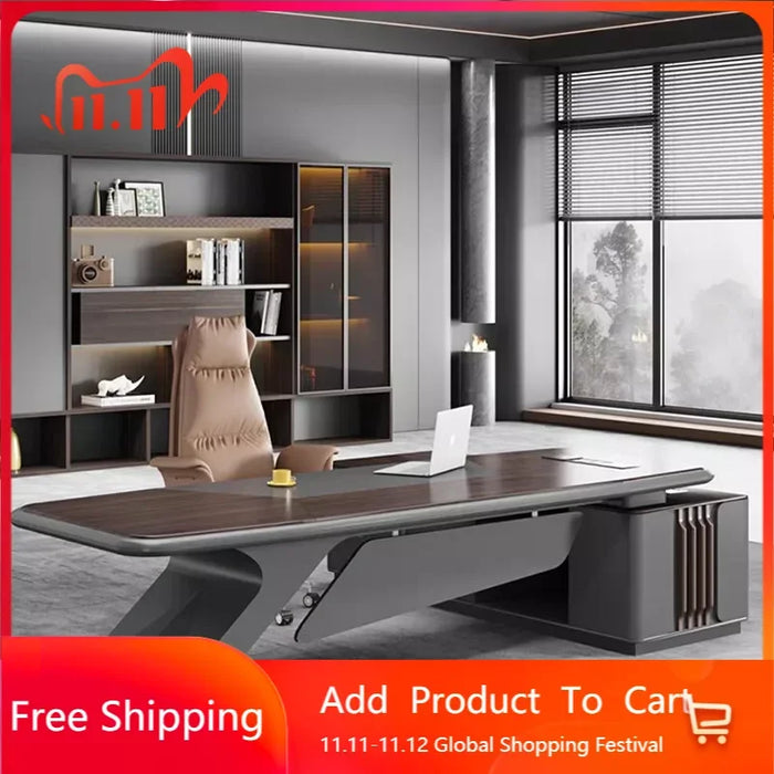 Computer Standing Office Desk Wooden Drawers Modern Mainstays L Shaped Console Desk Table Executive Biurka Komputerowe Furniture